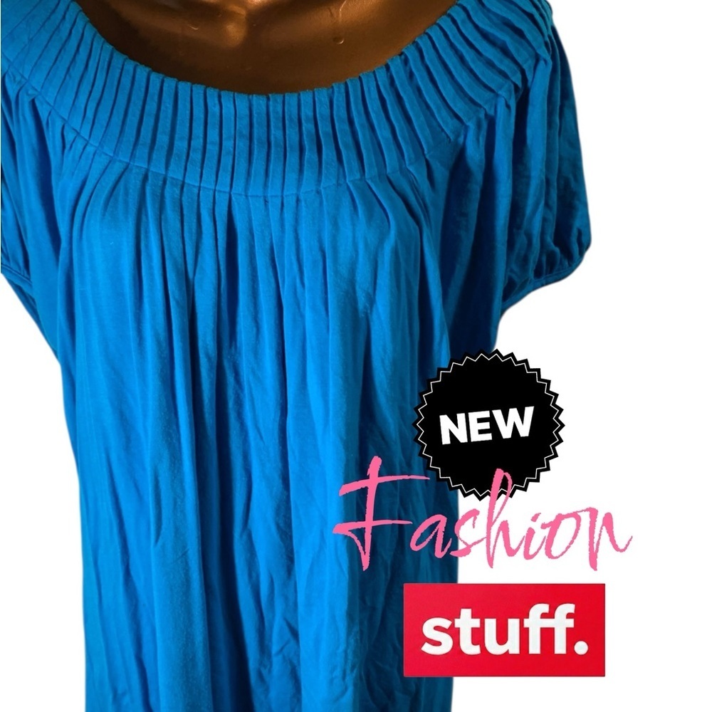 Style & Co. Vibrant Blue Blouse (item#10209)